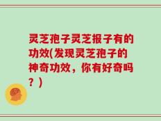 灵芝孢子灵芝报子有的功效(发现灵芝孢子的神奇功效，你有好奇吗？)