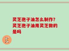 灵芝孢子油怎么制作？灵芝孢子油用灵芝做的是吗