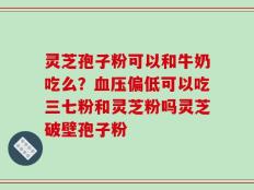 灵芝孢子粉可以和牛奶吃么？血压偏低可以吃三七粉和灵芝粉吗灵芝破壁孢子粉