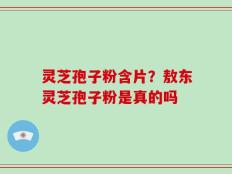 灵芝孢子粉含片？敖东灵芝孢子粉是真的吗
