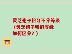 灵芝孢子粉分不分等级 (灵芝孢子粉的等级如何区分？)