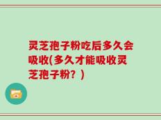 灵芝孢子粉吃后多久会吸收(多久才能吸收灵芝孢子粉？)