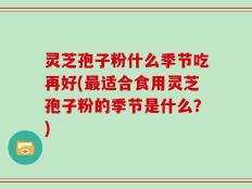 灵芝孢子粉什么季节吃再好(最适合食用灵芝孢子粉的季节是什么？)