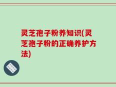 灵芝孢子粉养知识(灵芝孢子粉的正确养护方法)