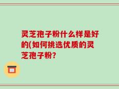 灵芝孢子粉什么样是好的(如何挑选优质的灵芝孢子粉？