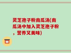 灵芝孢子粉南瓜汤(南瓜汤中加入灵芝孢子粉，营养又美味)