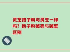 灵芝孢子粉与灵芝一样吗？孢子粉破壳与破壁区别