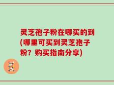 灵芝孢子粉在哪买的到(哪里可买到灵芝孢子粉？购买指南分享)