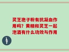 灵芝孢子粉有抗凝血作用吗？黄精和灵芝一起泡酒有什么功效与作用