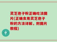 灵芝孢子粉正确吃法图片(正确食用灵芝孢子粉的方法详解，附图片教程)