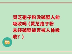 灵芝孢子粉没破壁人能吸收吗 (灵芝孢子粉未经破壁能否被人体吸收？)
