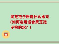 灵芝孢子粉用什么水充(如何选用适合灵芝孢子粉的水？)
