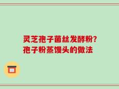灵芝孢子菌丝发酵粉？孢子粉蒸馒头的做法