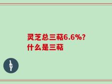灵芝总三萜6.6%？什么是三萜