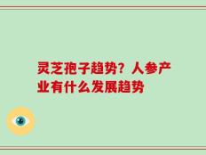 灵芝孢子趋势？人参产业有什么发展趋势