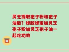 灵芝提取孢子粉和孢子油后？蜂胶蜂蜜加灵芝孢子粉加灵芝孢子油一起吃功效