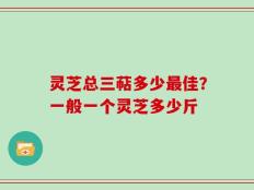 灵芝总三萜多少最佳？一般一个灵芝多少斤
