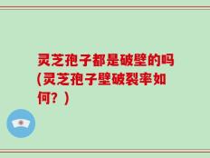 灵芝孢子都是破壁的吗(灵芝孢子壁破裂率如何？)