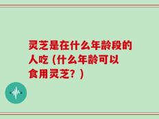 灵芝是在什么年龄段的人吃 (什么年龄可以食用灵芝？)