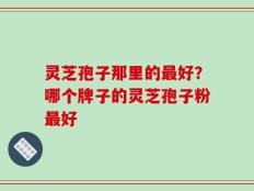 灵芝孢子那里的最好？哪个牌子的灵芝孢子粉最好