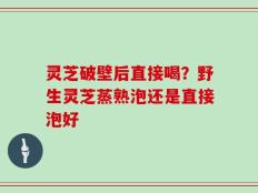 灵芝破壁后直接喝？野生灵芝蒸熟泡还是直接泡好