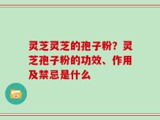 灵芝灵芝的孢子粉？灵芝孢子粉的功效、作用及禁忌是什么