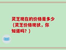 灵芝现在的价格是多少 (灵芝价格现状，你知道吗？)
