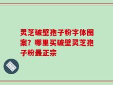 灵芝破壁孢子粉字体图案？哪里买破壁灵芝孢子粉最正宗