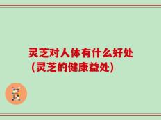 灵芝对人体有什么好处 (灵芝的健康益处)