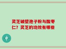 灵芝破壁孢子粉与酸枣仁？灵芝的功效有哪些