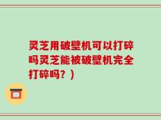 灵芝用破壁机可以打碎吗灵芝能被破壁机完全打碎吗？)