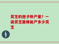 灵芝的孢子粉产量？一袋灵芝菌棒能产多少灵芝