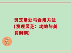 灵芝用处与食用方法 (发现灵芝：功效与美食调制)