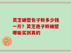 灵芝破壁包子粉多少钱一斤？灵芝孢子粉破壁哪能买到真的