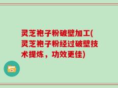 灵芝袍子粉破壁加工(灵芝袍子粉经过破壁技术提炼，功效更佳)
