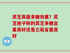 灵芝真菌多糖效果？灵芝孢子粉的灵芝多糖含量高好还是三萜含量高好