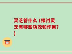 灵芝管什么 (探讨灵芝有哪些功效和作用？)