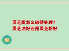 灵芝粉怎么破壁处理？灵芝油好还是灵芝粉好