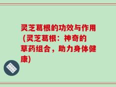 灵芝葛根的功效与作用 (灵芝葛根：神奇的草药组合，助力身体健康)