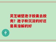 灵芝破壁孢子胶囊去胶壳？孢子粉沉淀的好还是易溶解的好