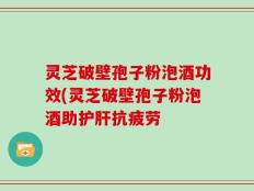 灵芝破壁孢子粉泡酒功效(灵芝破壁孢子粉泡酒助护肝抗疲劳