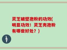 灵芝破壁孢粉的功效(明显功效！灵芝壳孢粉有哪些好处？)