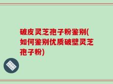 破皮灵芝孢子粉鉴别(如何鉴别优质破壁灵芝孢子粉)