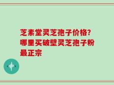 芝素堂灵芝孢子价格？哪里买破壁灵芝孢子粉最正宗