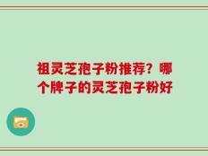 祖灵芝孢子粉推荐？哪个牌子的灵芝孢子粉好