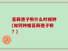 苔藓孢子粉什么时候种(如何种植苔藓孢子粉？)