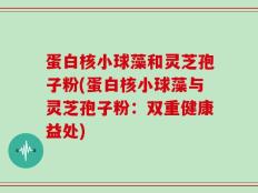 蛋白核小球藻和灵芝孢子粉(蛋白核小球藻与灵芝孢子粉：双重健康益处)
