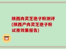 陕西肉灵芝孢子粉测评(陕西产肉灵芝孢子粉试用效果报告)
