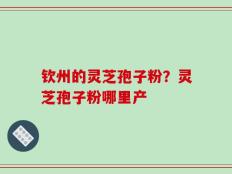 钦州的灵芝孢子粉？灵芝孢子粉哪里产