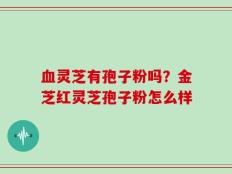 血灵芝有孢子粉吗？金芝红灵芝孢子粉怎么样